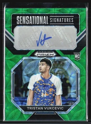 2023 Prizm Draft Tristan Vukcevic Green Scope Rc Auto /8 - Image 1 of 2