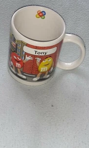 M&M's World, Coffee Mug Cup, New York NY Times Square , 'TONY' Ceramic White. - Picture 1 of 5