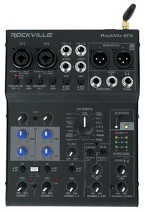 Rockville ROCKMIX 6FX USB Computer Recording Interface Bluetooth Mixer w/Effects - Picture 1 of 6