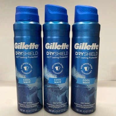 3 Gillette сухой щит сухой спрей антиперспирант прохладная волна 4,3 унц (P0) - Изображение 1 из 2