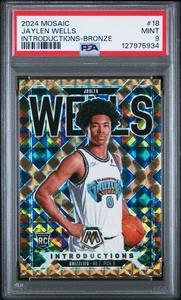 2024 Mosaic Jaylen Wells Rookie Introductions Bronze /75 PSA 9 - Picture 1 of 2