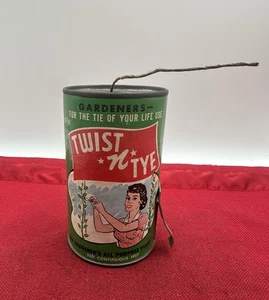 Lata de atar para plantas multiusos Twist-N-Tye vintage con lazos recubiertos de papel - Imagen 1 de 6
