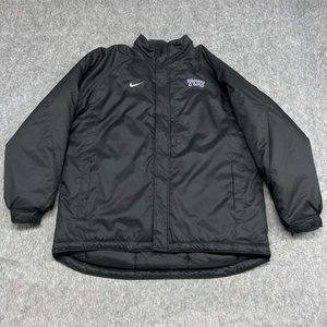 TCU Horned Frogs Jacke Herren Large schwarz NCAA Basketball Nike Team durchgehender Reißverschluss Mantel - Bild 1 von 24