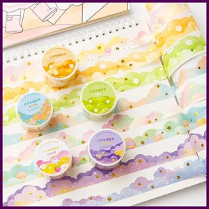 Cintas Washi Kawaii Gradient Clouds hágalo usted mismo álbum de recortes diario planificador diario - Imagen 1 de 30