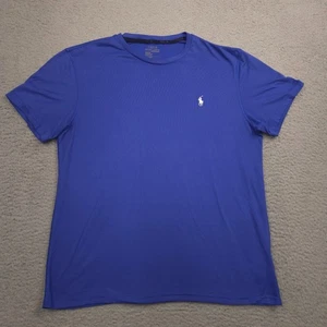 Polo Ralph Lauren Men’s T-Shirt Large Blue Performance Crewneck Activewear - Picture 1 of 10