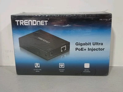 TRENDnet TPE-117GI Gigabit Ultra PoE+ Injector 60W New - Image 1 of 4