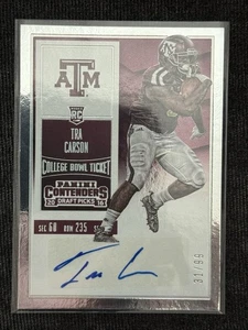 Tra Carson 2016 Panini Contenders Draft Bowl Ticket AUTO RC /99 #194 Packers - Picture 1 of 2