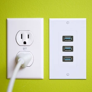 3 Port USB3.0 Wall Plate Panel For Hotel Home Office Building US Standard New CS - Picture 1 of 9