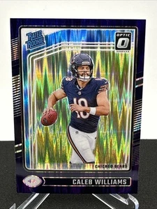 2024 Donruss Optic Caleb Williams #201 Rated Rookie Purple Shock Prizm RC SP - Picture 1 of 13