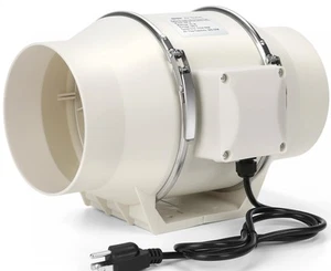 Inline Duct Fan 50W 280 CFM Ventilation Exhaust Blower Fans 4 Inch Duct Fan E... - Picture 1 of 5