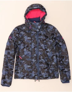 SUPERDRY Womens Windcheater Windbreaker Jacket UK 12 Medium Blue AV07 - Picture 1 of 3