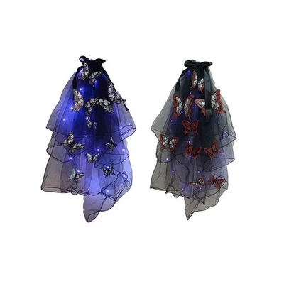 Iluminar Mariposa Yashmak Halloween Colgante Decoración de Pared con Luces LED Foto 1 de 4