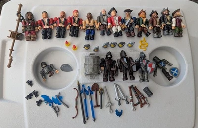 Disney Pirates Of The Caribbean Mega Blocks Figures And Accessories Lot - Image 1 of 2