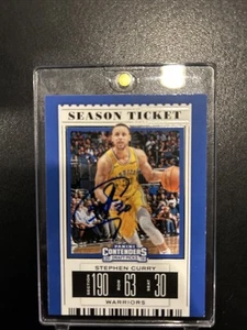 Steph Curry Season Ticket Auto Warriors GOAT - Picture 1 of 2