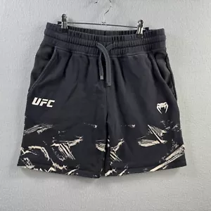 Venum UFC Sweat Shorts Mens Large 30" Waist Black Terry Cotton - Picture 1 of 14
