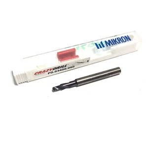 crazy drill mikron VHM Schrittbohrer 90 Senker, Bohrfase 3,4 mm 0,133 Zoll - Bild 1 von 12