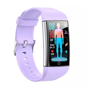 Kuzney TK76 Bluetooth Smartwatch ECG Monitor Pulse Therapy Fitness Tracker Pink - Picture 1 of 13