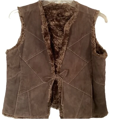 Chaleco Wilson Cuero Máxima Gamuza Corbata Cuero Imitación Piel Marrón Sin Cuello XL Cálido Foto 1 de 4