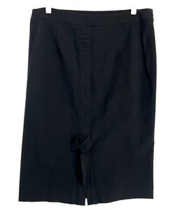 Women's Size 8 VS Moda International Black Split Hem Skirt Business - Picture 1 of 8