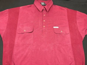 Members Only Mens Pullover Lounge Vintage 80's Short Sleeve Red Shirt XL XLT - Picture 1 of 4