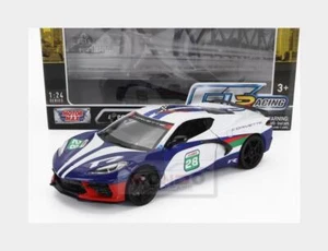 1:24 MOTORMAX Chevrolet Corvette #28 Racing 2020 White Blue MTM73794 - Foto 1 di 2