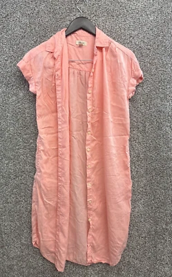 Style & Co Peach Shirt Dress Short Sleeve Button Down Dress Women's Size PP - Image 1 of 4