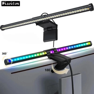 Monitor Light Computer Bar Screen Lamp LED USB Eye Desk Dimmable for Reading Lap - Image 1 of 4