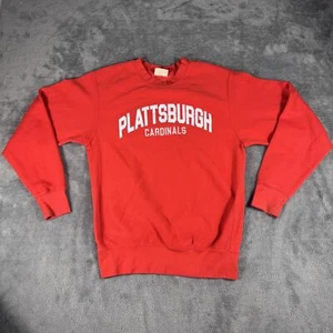 Vintage Plattsburgh Cardinals Crewneck Red Pro-Weave USA College Sweatshirt S - Bild 1 von 4