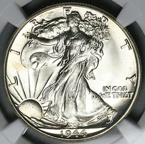 1944-D NGC MS 66 Walking Liberty Half Dollar Walker Gem USA Coin (25050703C) - Picture 1 of 6