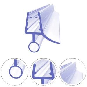 2Pcs Shower Seal For All Glass Doors Water Deflector Profiles Clear 6-12mm 50cm - Picture 1 of 28