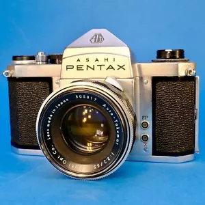 Scarce, Collectors Asahi Pentax S1 35mm SLR Film Camera & 55mm 2.2 Lens & Case - Picture 1 of 12