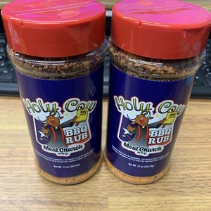 NEW Meat Church BBQ Rub Seasoning Combo: Two Bottles of Holy Cow (12 oz) BBQ Rub - Picture 1 of 2