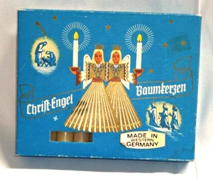 Mini velas de árbol Baumkerlen Christengel de colección Alemania occidental nunca encendidas - Imagen 1 de 3