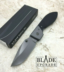 Ka-bar Warthog II Spear Point Linerlock Black G10 Folding Pocket Knife 3072