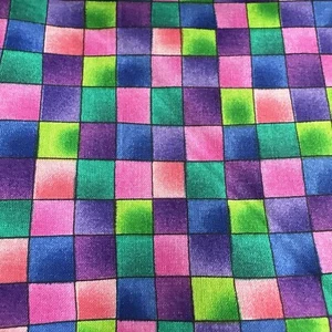 K.P.Kids&Co Quilt Shop 1 Yd Color Block Fabric Cotton Quilt Sewing Totes Bags - Picture 1 of 3