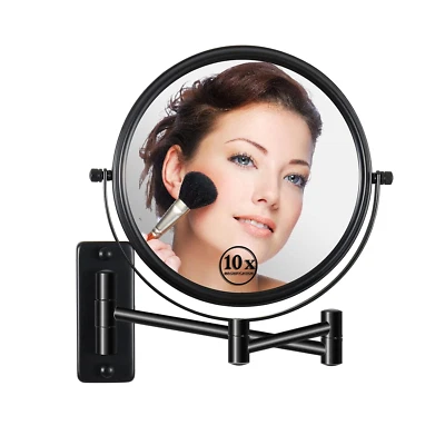 Wall Mounted Makeup Mirror - 1X/10X Magnifying Mirror 360° Extendable  - Image 1 of 4