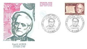 Envelope FDC FRANCE SPIRIT AUBER Composer 1971 CAEN n1 - Picture 1 of 1