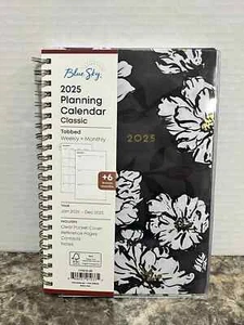 2025 Blue Sky Baccara Dark 5" x 8" Weekly & Monthly Planner Plastic 110212 - Picture 1 of 2