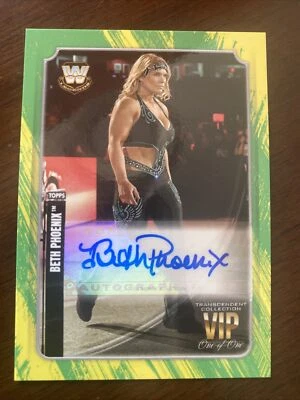 2020 Topps WWE Transcendent VIP Party BETH PHOENIX 1/1 AUTO One Of One - Image 1 of 2