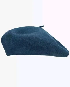 Damen Wolle Baskenmütze französischer Stil einfarbig Einheitsgröße blau - Bild 1 von 8
