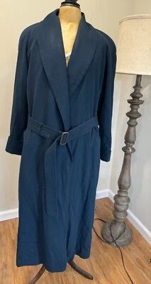 Vtg Y2k  90' Jones New York Trench Cape Coat Zip Out  100%Wool Lining Green Sz 6 - Image 1 of 4