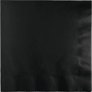 50 servilletas NEGRAS para almuerzo/cena, boda/fiesta Tamaño Grande Cuadradas 6.5""x6.5"" - Imagen 1 de 1