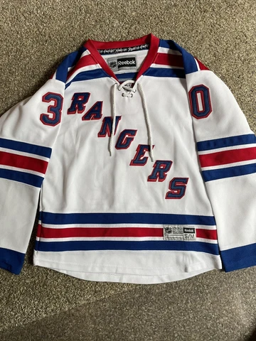Henrik Lundqvist New York Rangers White Youth Jersey Small/Medium NHL Cover
