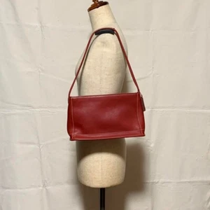 Vintage alte Coach 9309 Schultertasche rot Made in Costa Rica echt aus Japan - Bild 1 von 11