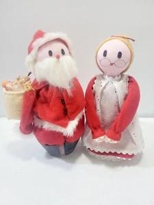 Vintage Mr. & Mrs. Claus Handmade 10" H - Picture 1 of 5
