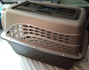 Cuccia per cani e gatti a due porte con carico superiore 24 pollici | Trasportino per animali domestici, fino a 15 libbre - Foto 1 di 7