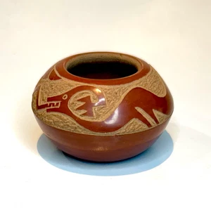 San Ildefonso Sgraffito Avanyu Pot by Adelphia Martinez - Picture 1 of 4