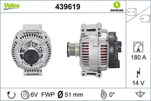 Alternator valeo for Mercedes-Benz Sprinter 4-t 411 CDI 439619 - Picture 1 of 4