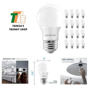 Energy-Saving 7W A15 LED Bulbs - 5000K Bright White, Indoor/Outdoor Use, 16 Pack - Picture 1 of 9