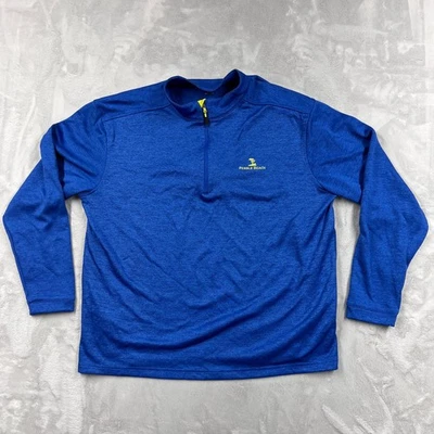 Pullover Pebble Beach Para Hombre Golf Performance Cuarto 1/4 Cremallera Manga Larga L Foto 1 de 4